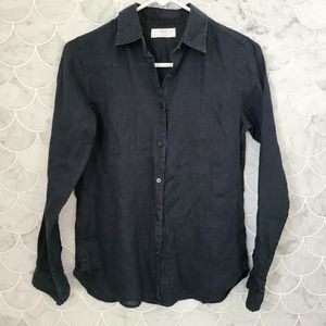 Uniqlo Linen Button-Down Long Sleeve Shirt